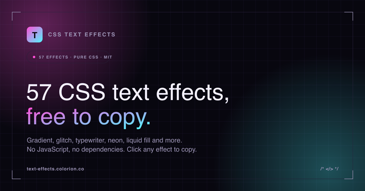 CSS Text Effects